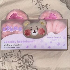 The Crème Shop 3D Teddy Headband - Pink and Cream